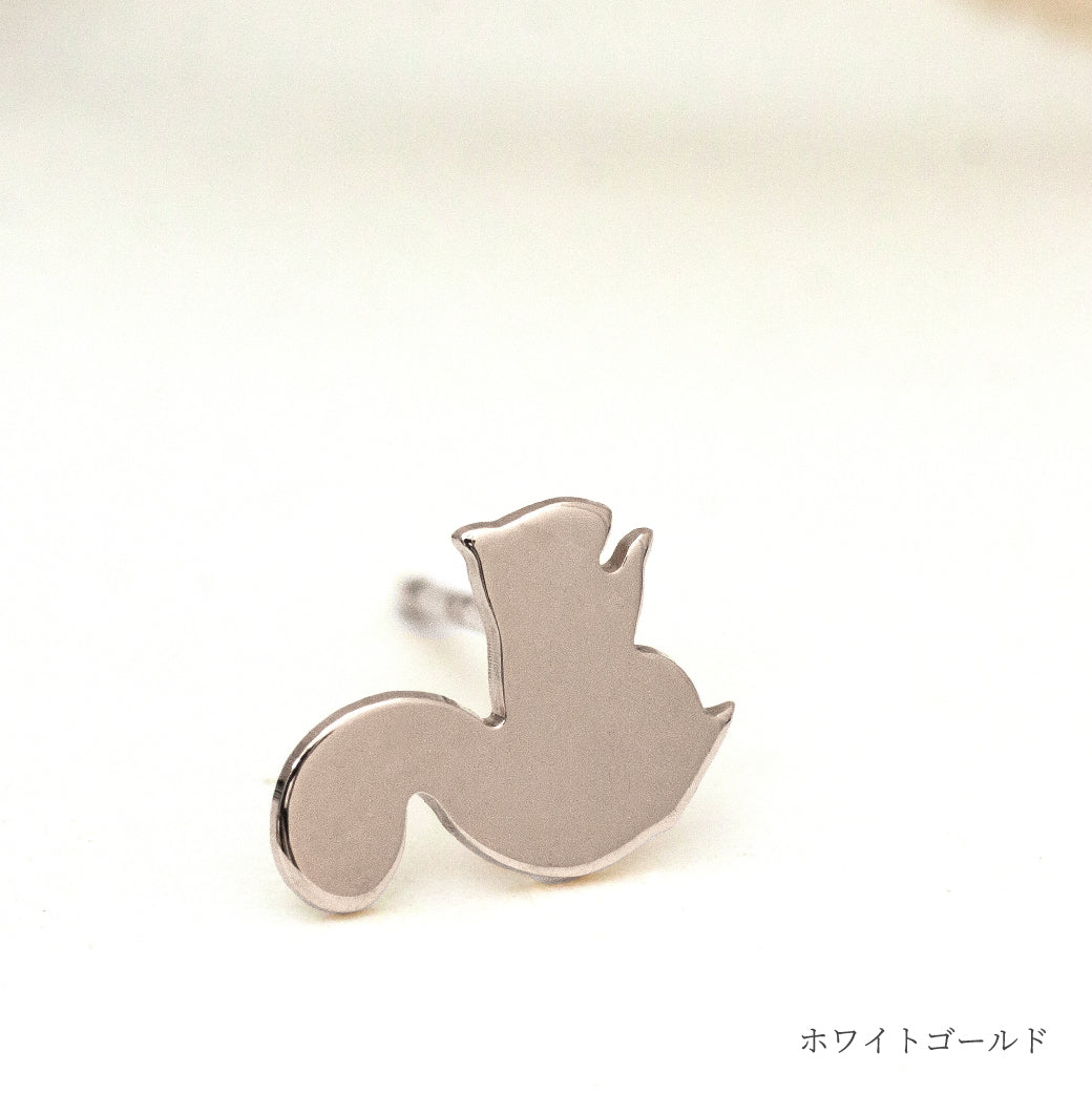 K10 Foresta フォレスタ リス ゴールドピアス 片耳　