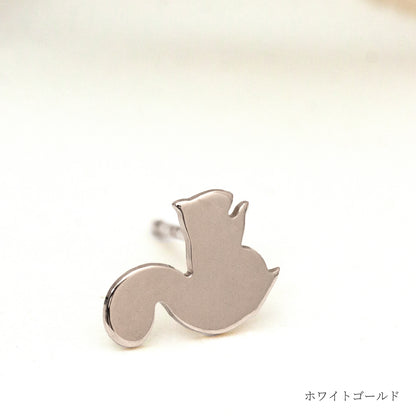 K10 Foresta フォレスタ リス ゴールドピアス 片耳　