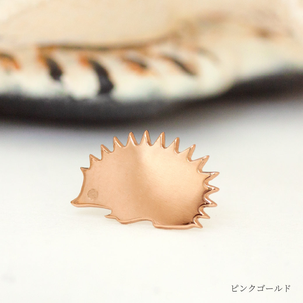 K10 Foresta フォレスタ はりねずみ ゴールドピアス 片耳　
