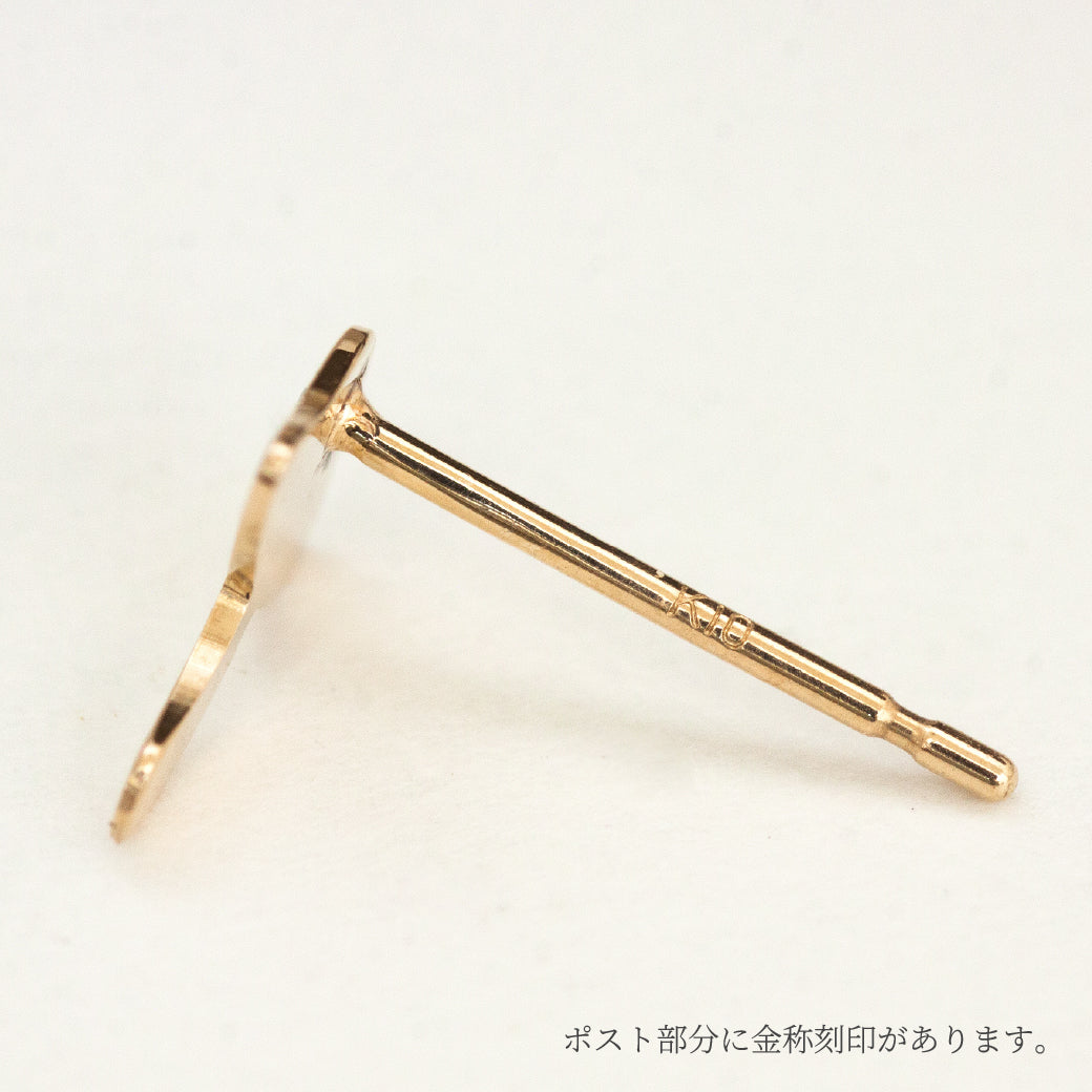 Foresta ～フォレスタ～】K10 きのこ ゴールドピアス 片耳