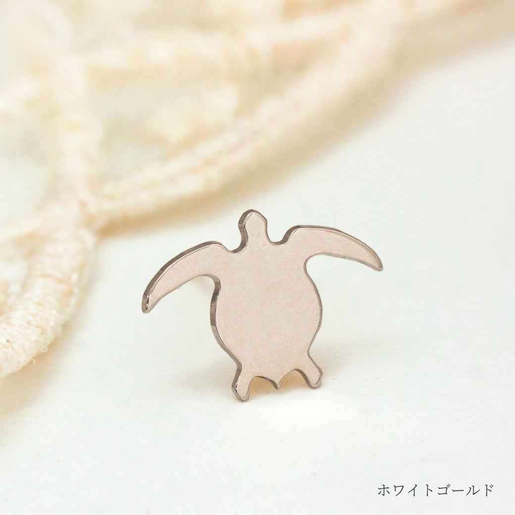 K10 Foresta フォレスタ ウミガメ ゴールドピアス 片耳　
