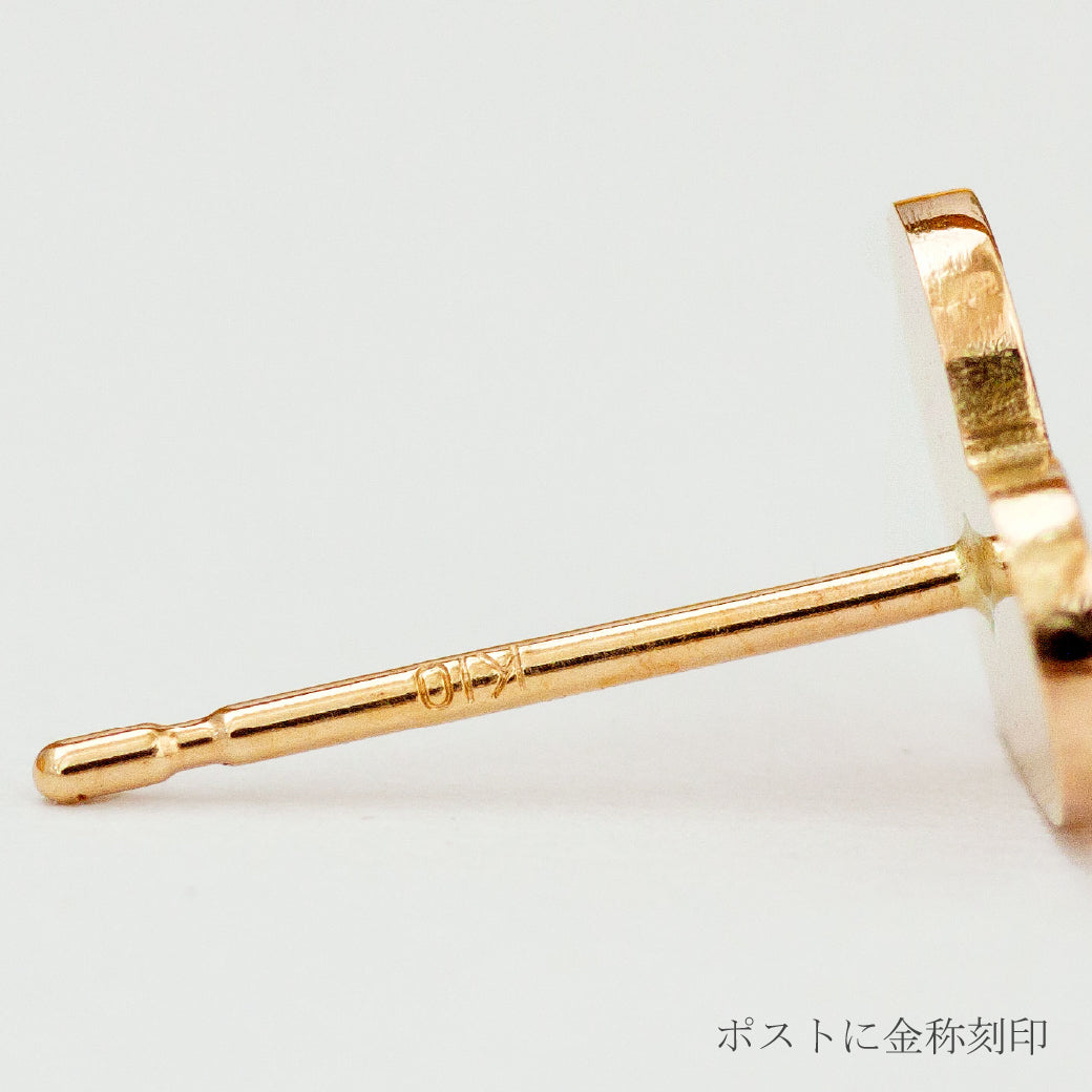 K10  オーダー イニシャルピアス ハート　