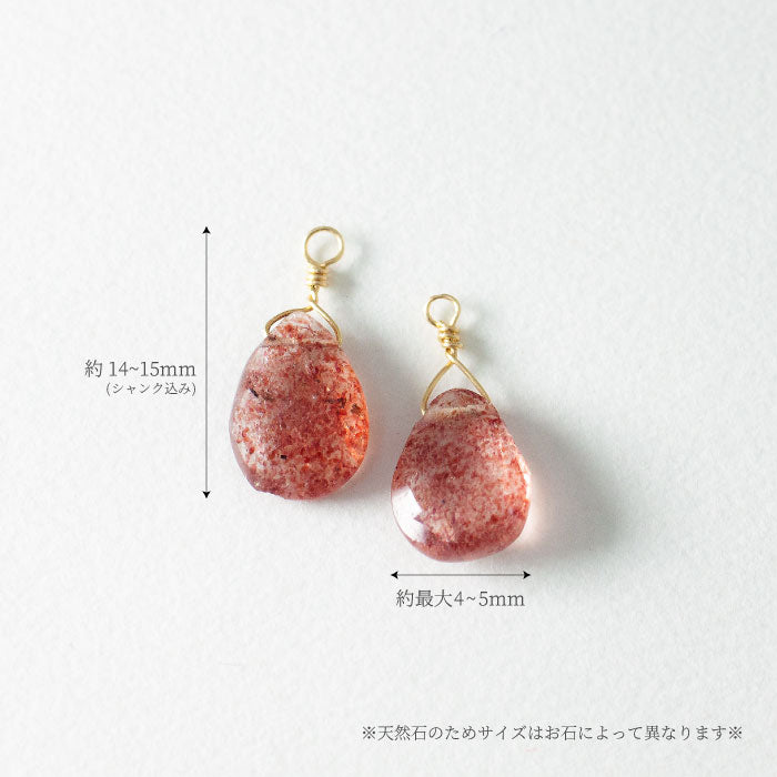 P00230 K10 ストロベリークォーツ ピアスチャーム – SISTINA JEWELRY