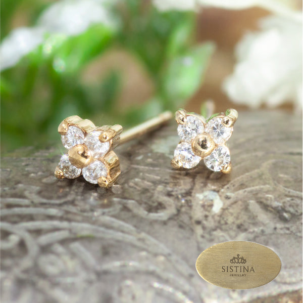 サニー様　極美品　ノジェス　K10 ダイヤモンド　フラワーピアス　花 p232_01_grande.jpg?v=1649659778