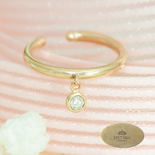 【Natural】K10  一粒ダイヤ イヤーカフ Via