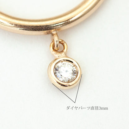 【Natural】K10  一粒ダイヤ イヤーカフ Via
