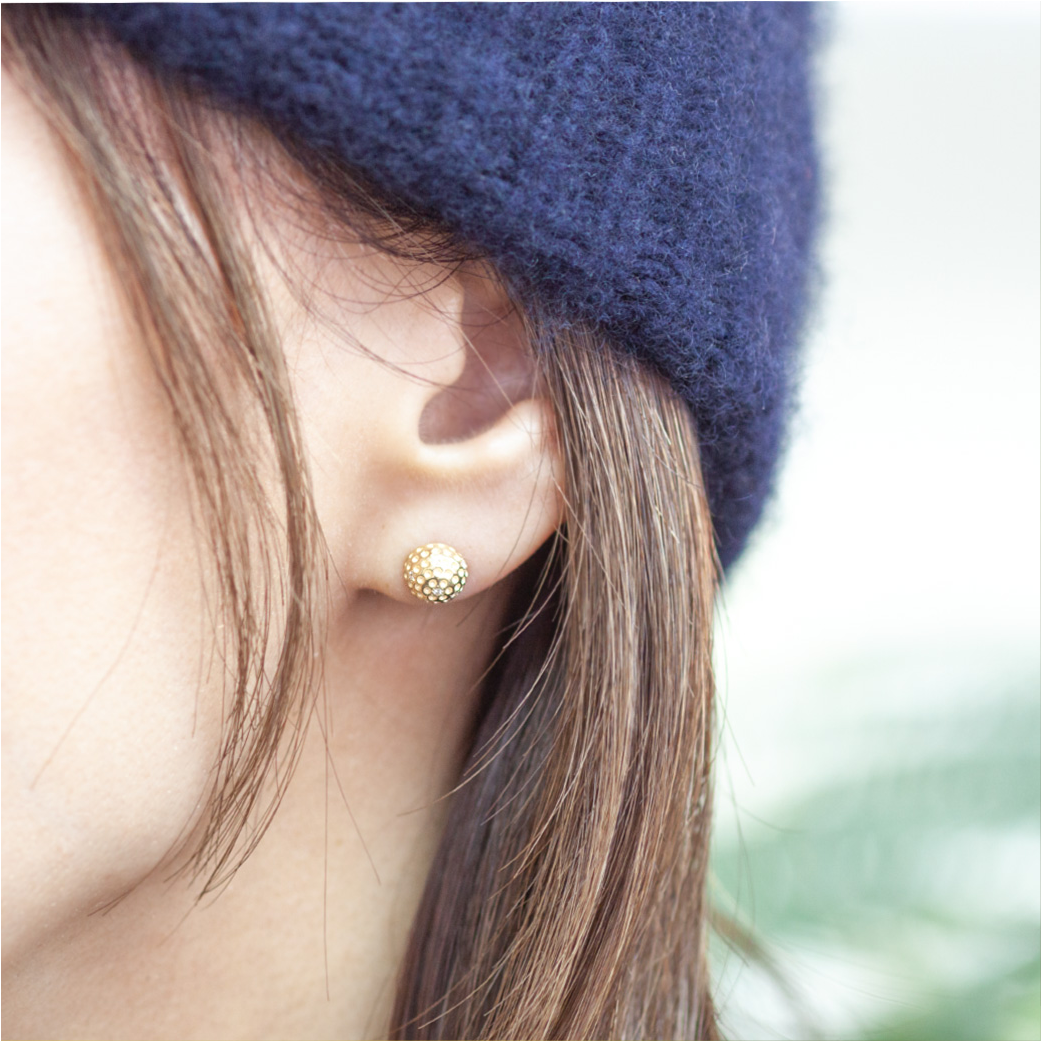 K18 ゴルフボール ダイヤモンド スタッドピアス – SISTINA JEWELRY