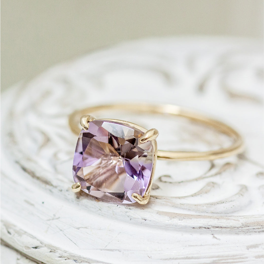 K18 カラーストーンリング CUSHION クッション スクエア – SISTINA JEWELRY
