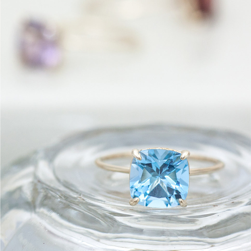K18 カラーストーンリング CUSHION クッション スクエア – SISTINA JEWELRY
