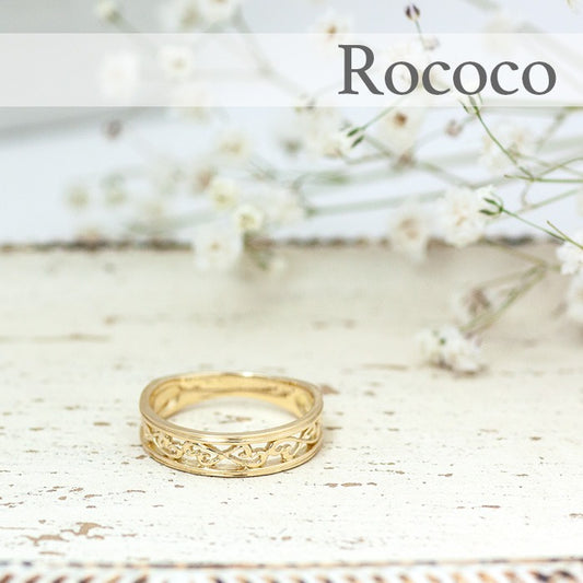 K18 透かしリング Rococo　