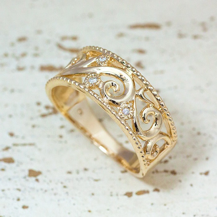 R00190 Vine K10 ヴァイン 透かしリング – SISTINA JEWELRY
