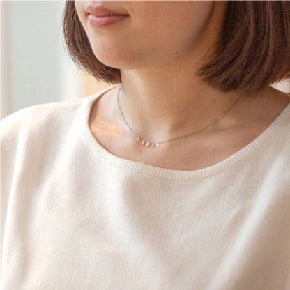 【LIMITED】【Natural】プラチナ 0.53ct テーパーダイヤ ネックレス　