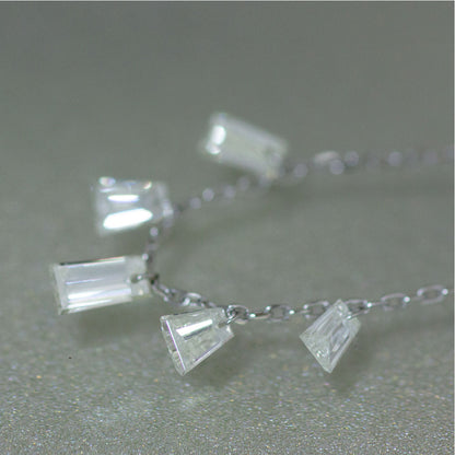 【LIMITED】【Natural】プラチナ 0.53ct テーパーダイヤ ネックレス　