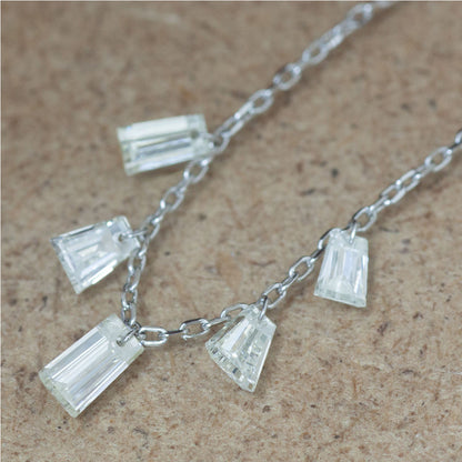 【LIMITED】【Natural】プラチナ 0.53ct テーパーダイヤ ネックレス　
