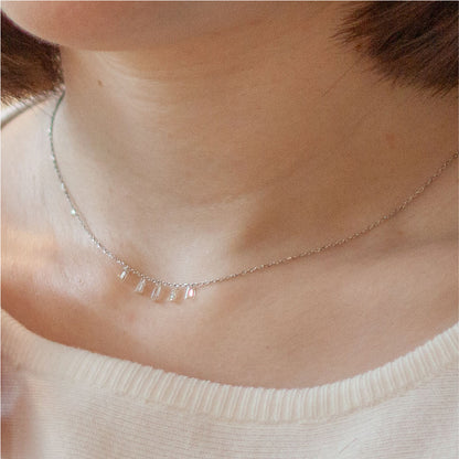 【LIMITED】【Natural】プラチナ 0.53ct テーパーダイヤ ネックレス　