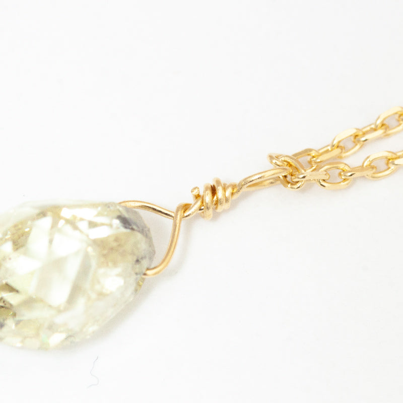 限定1点】 K18YG ブリオレットカット ダイヤネックレス 1.53ct