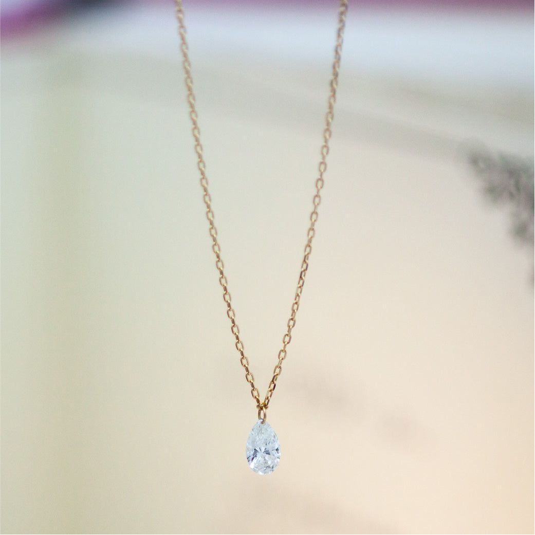 K18 0.3ct ティアドロップダイヤモンド ネックレス – SISTINA JEWELRY