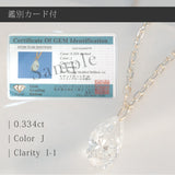 K18 0.3ct ティアドロップダイヤモンド ネックレス