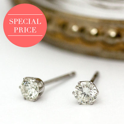 【Natural】特別価格 一粒ダイヤモンドピアス 計0.3ct UP　